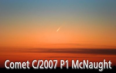 Comet C/2006 P1 McNaught in the northern sky.